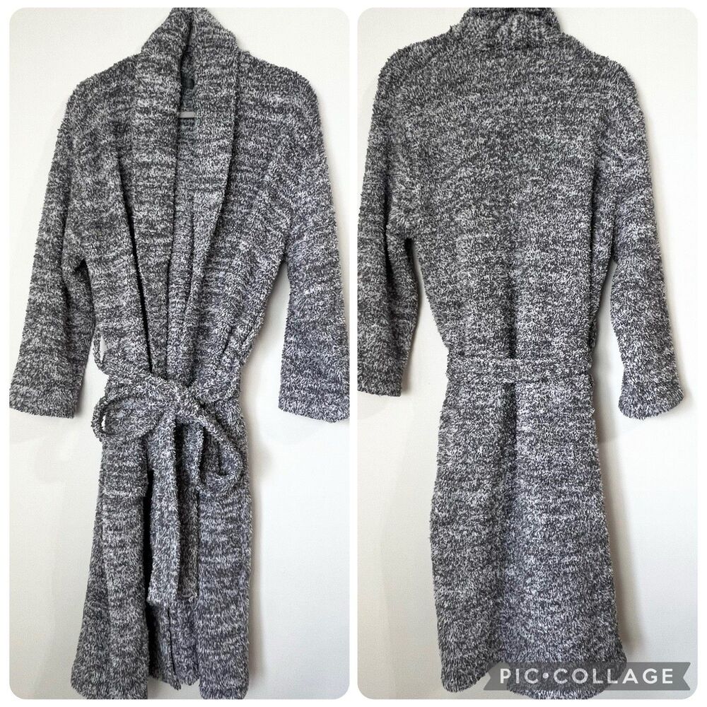 Barefoot Dreams Cozy Chic Grey Long Robe Size 1